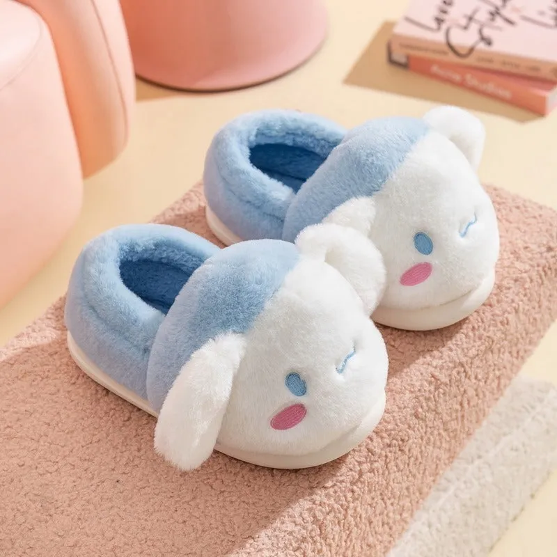 Sanrio Slippers, Melody Jade Gui Dog, HelloKitty, Kuromi Cotton Slippers, Cotton Shoes for Home Warmth, Autumn and Winter Women