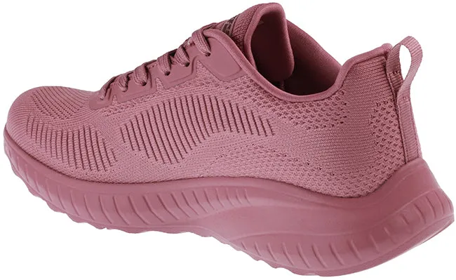 Skechers Trainers Womens Bobs Sports Squad Chaos Face Off Raspberry