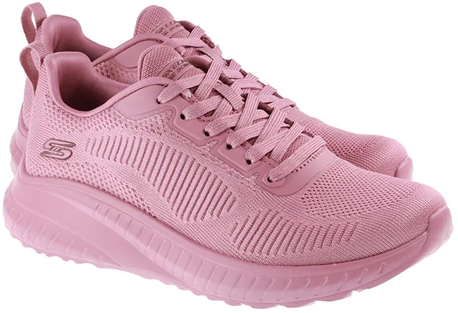 Skechers Trainers Womens Bobs Sports Squad Chaos Face Off Raspberry