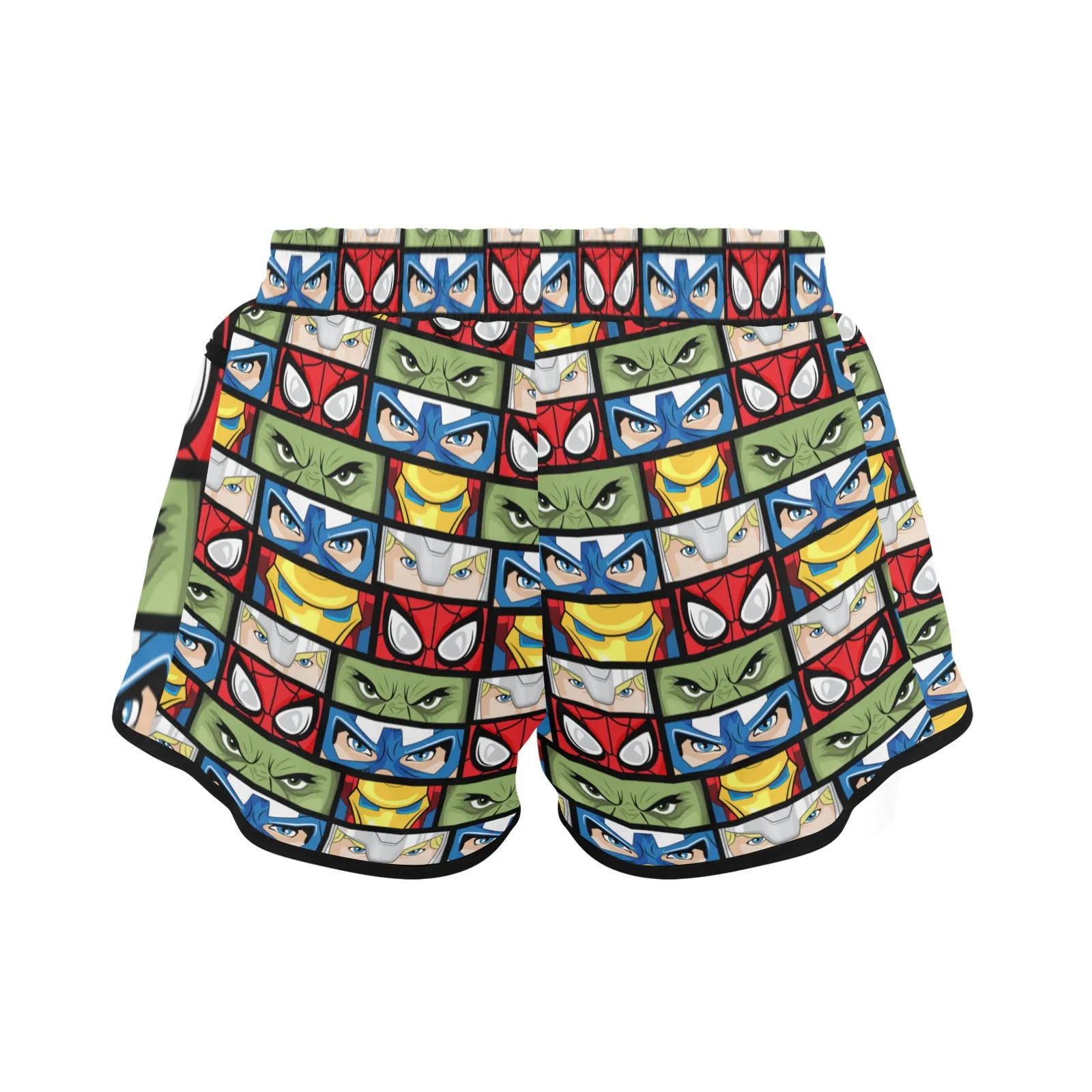 Super Heroes Eyes Women's Athletic Sports Shorts