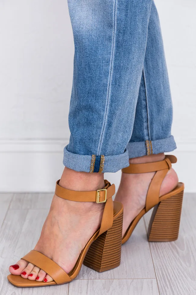 Teagan Tan Wooden Block Heels FINAL SALE