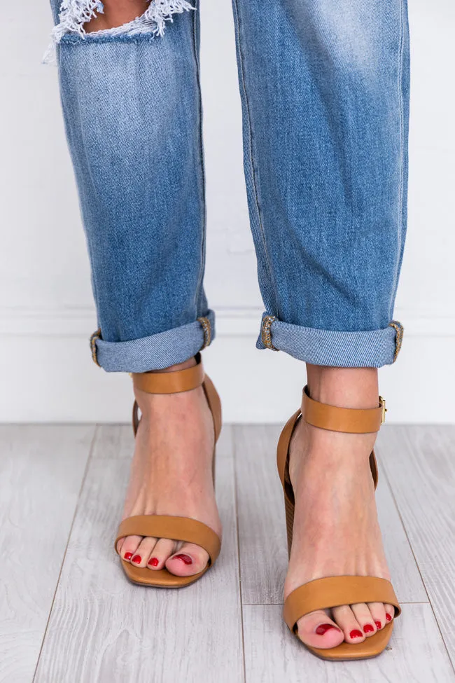 Teagan Tan Wooden Block Heels FINAL SALE