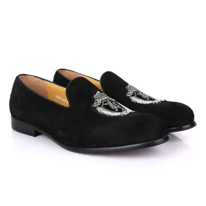 Terry Taylors Exotic Suede Black Crested Shoes