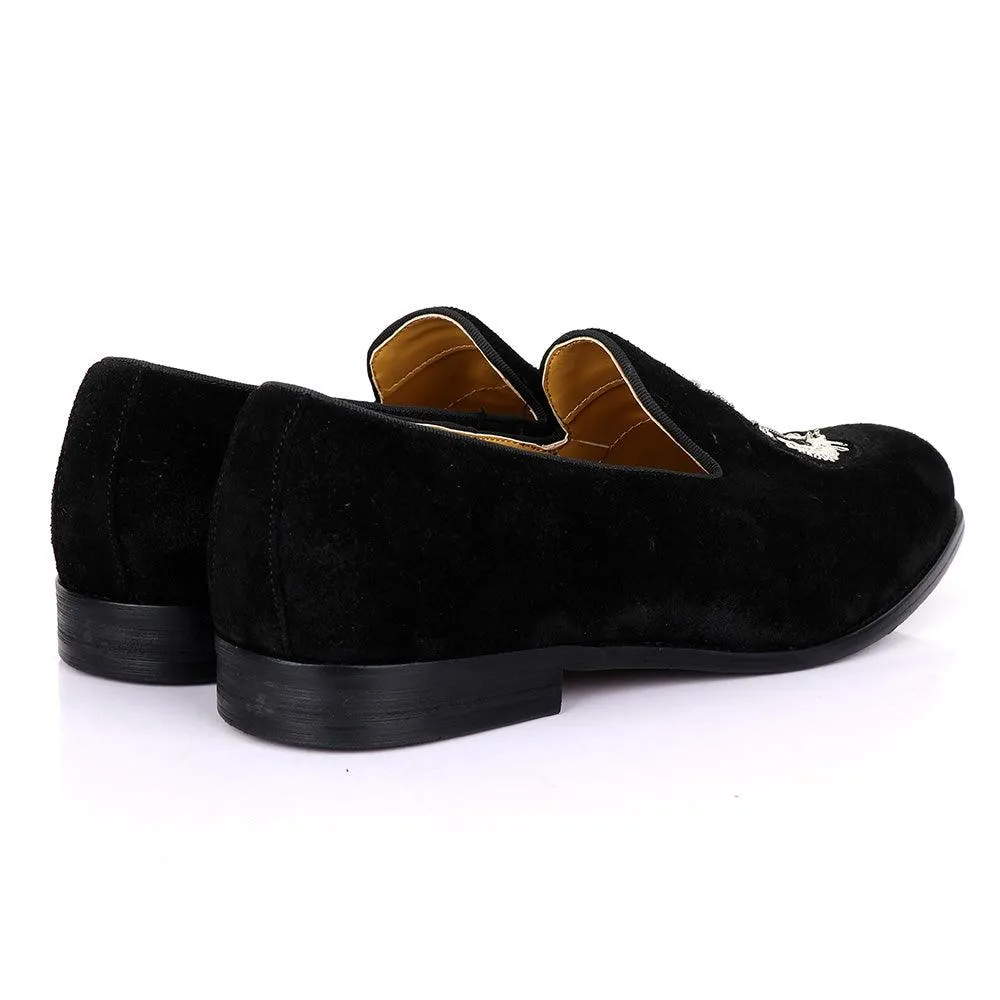 Terry Taylors Exotic Suede Black Crested Shoes