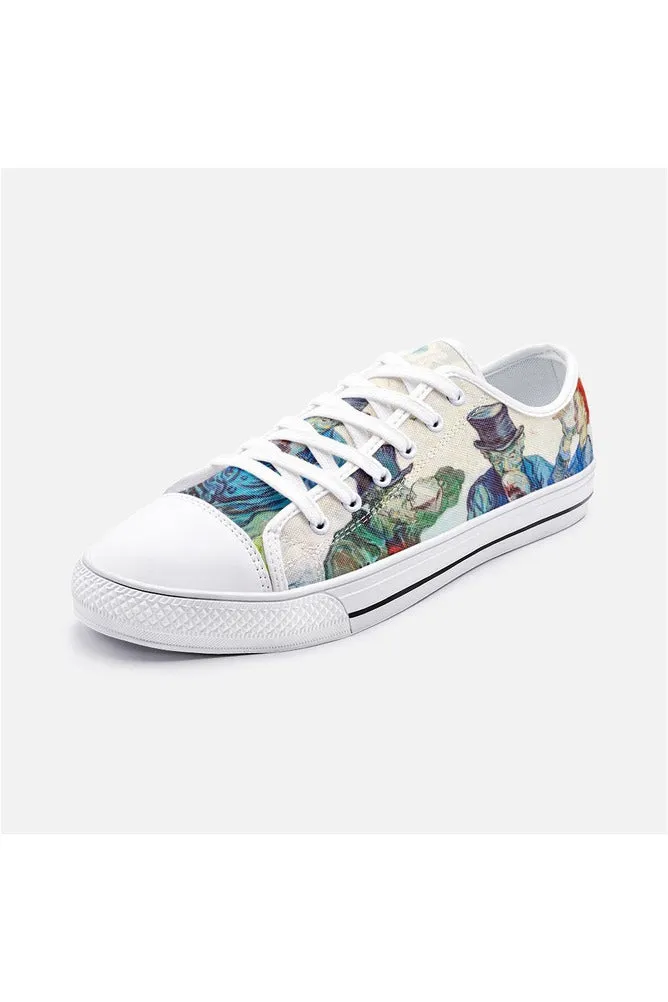 The Drinkers by Van Gogh Unisex Low Top Canvas Shoes