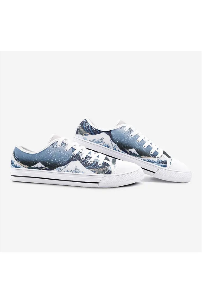 The Great Wave Off Kanagawa Unisex Low Top Canvas Shoes