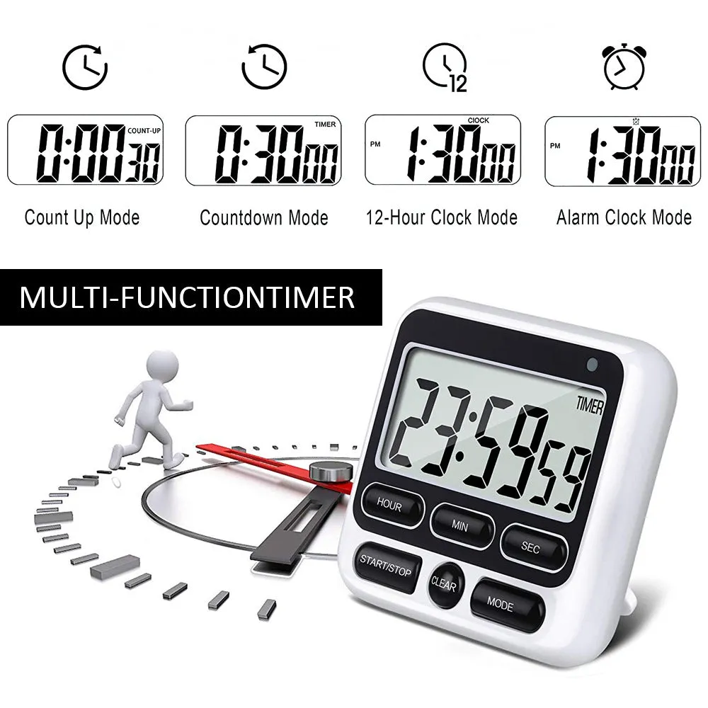 Timer Multifunctional Learning  Loud Alarm Kitchen Timer