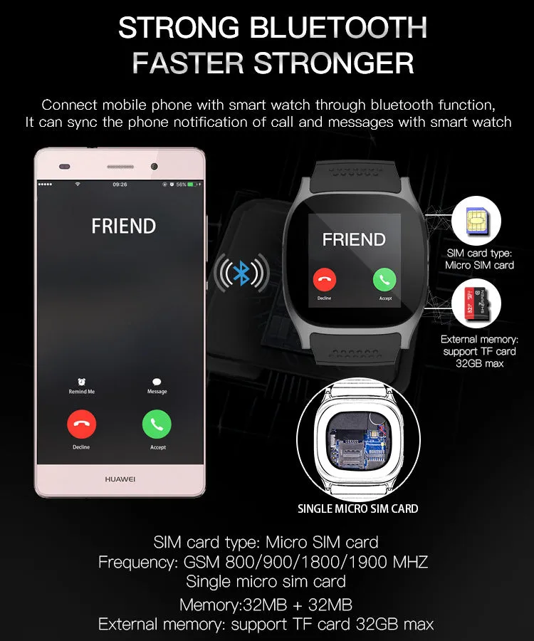 Watch Plug-in Phone Card SIM Call Photo Bluetooth Information Step Counting Sports