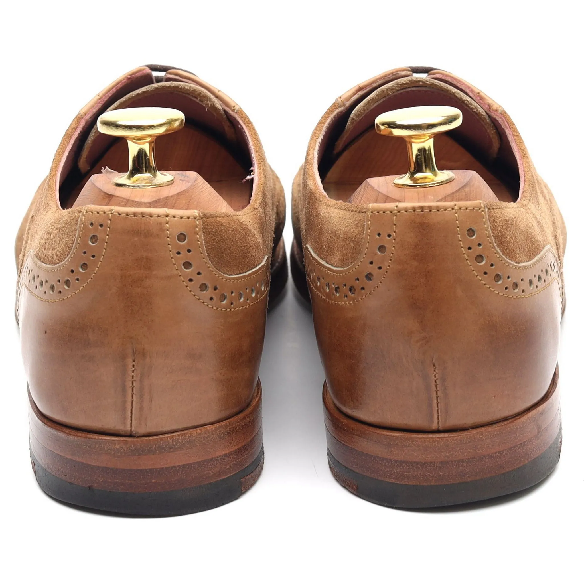 Women's 'Freya' Brown Suede Leather Brogues UK 4 D