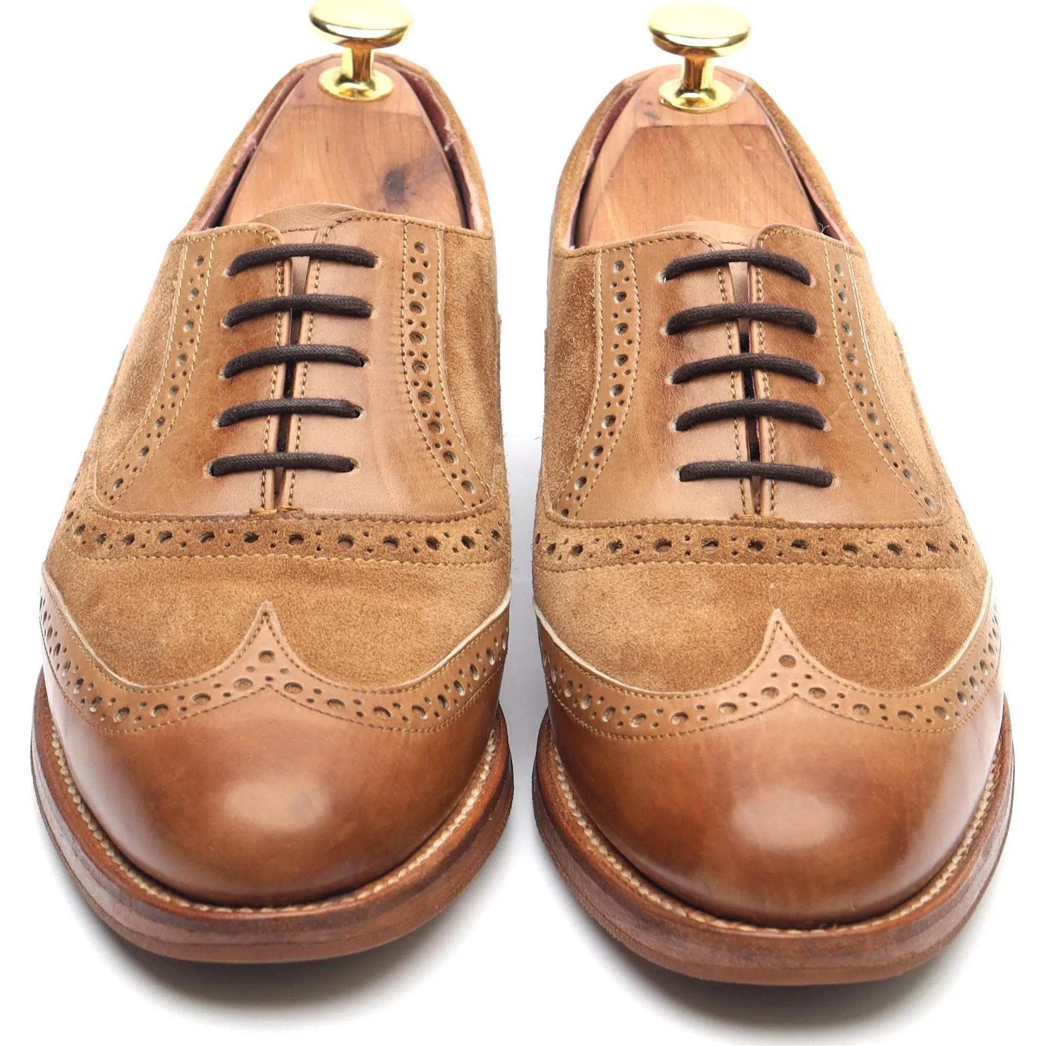 Women's 'Freya' Brown Suede Leather Brogues UK 4 D