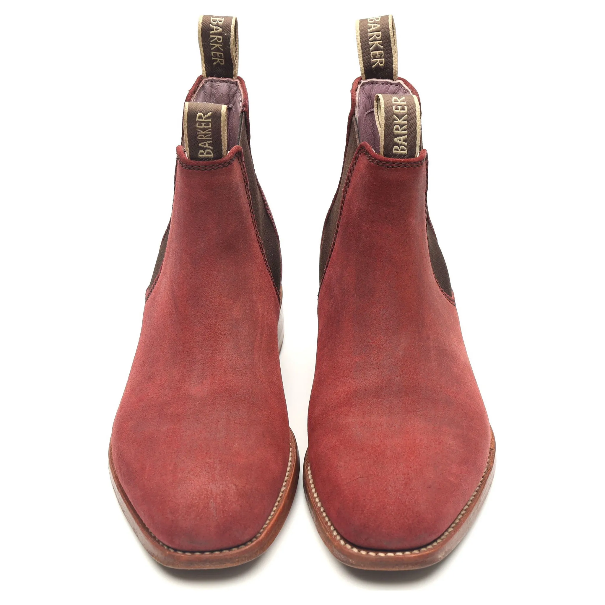 Women's 'Gina' Burgundy Waxy Suede Chelsea Boots UK 4.5 D