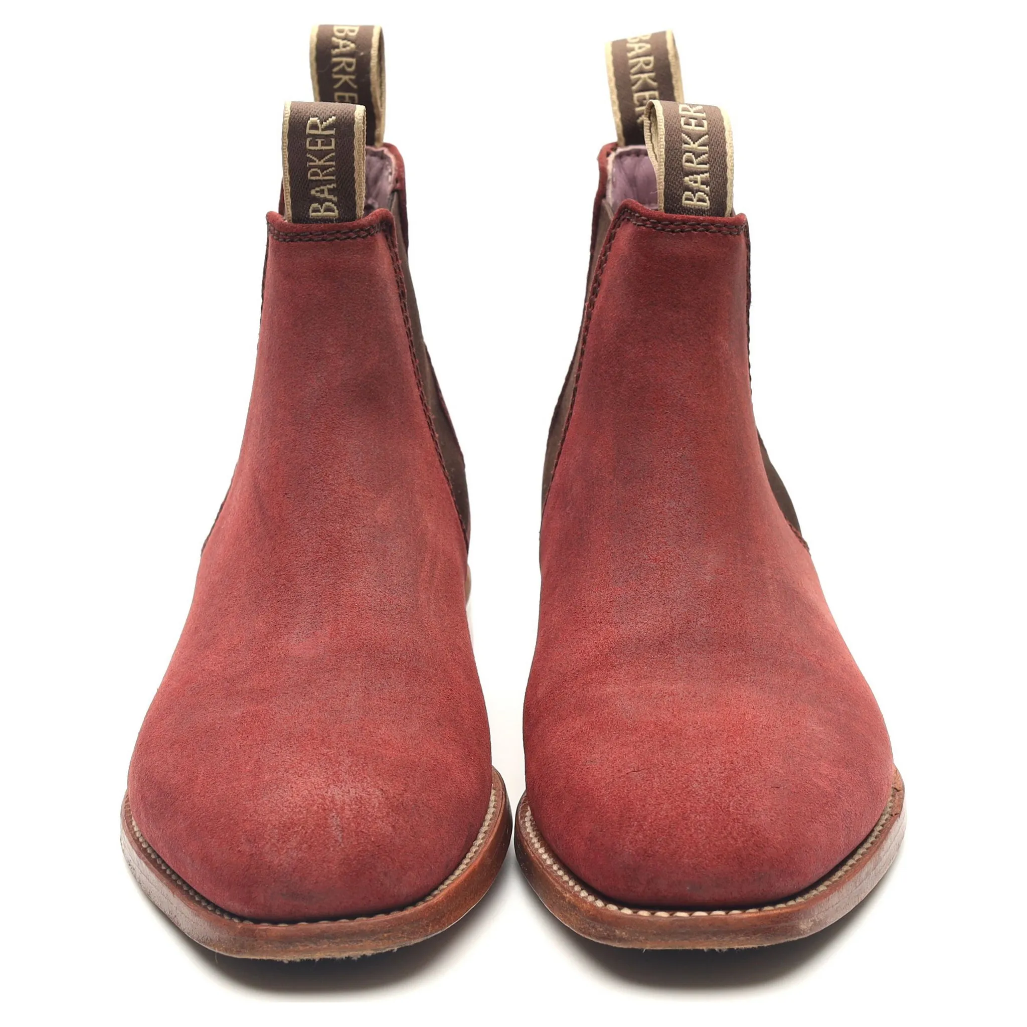 Women's 'Gina' Burgundy Waxy Suede Chelsea Boots UK 4.5 D