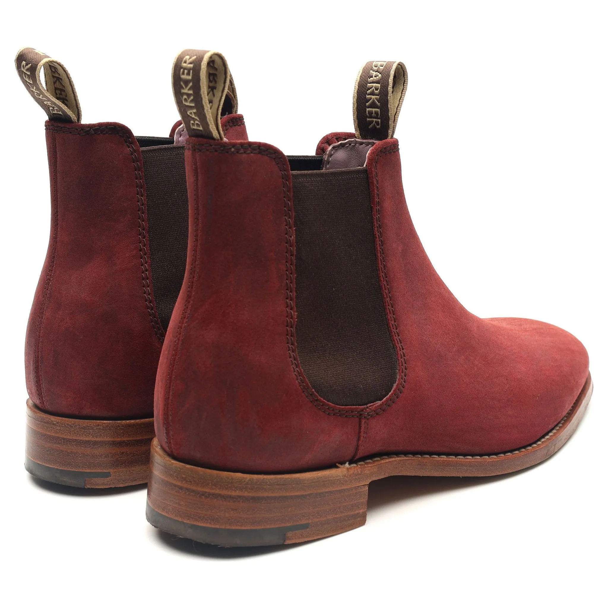 Women's 'Gina' Burgundy Waxy Suede Chelsea Boots UK 4.5 D