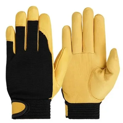 Work gloves leather workers work welding safety protection garden sports motorcycle driver wear-resistant gloves