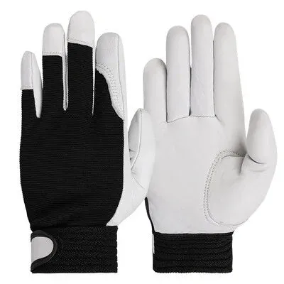 Work gloves leather workers work welding safety protection garden sports motorcycle driver wear-resistant gloves