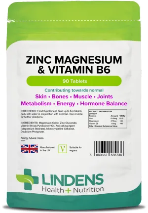 Zinc Magnesium & Vitamin B6 Tablets