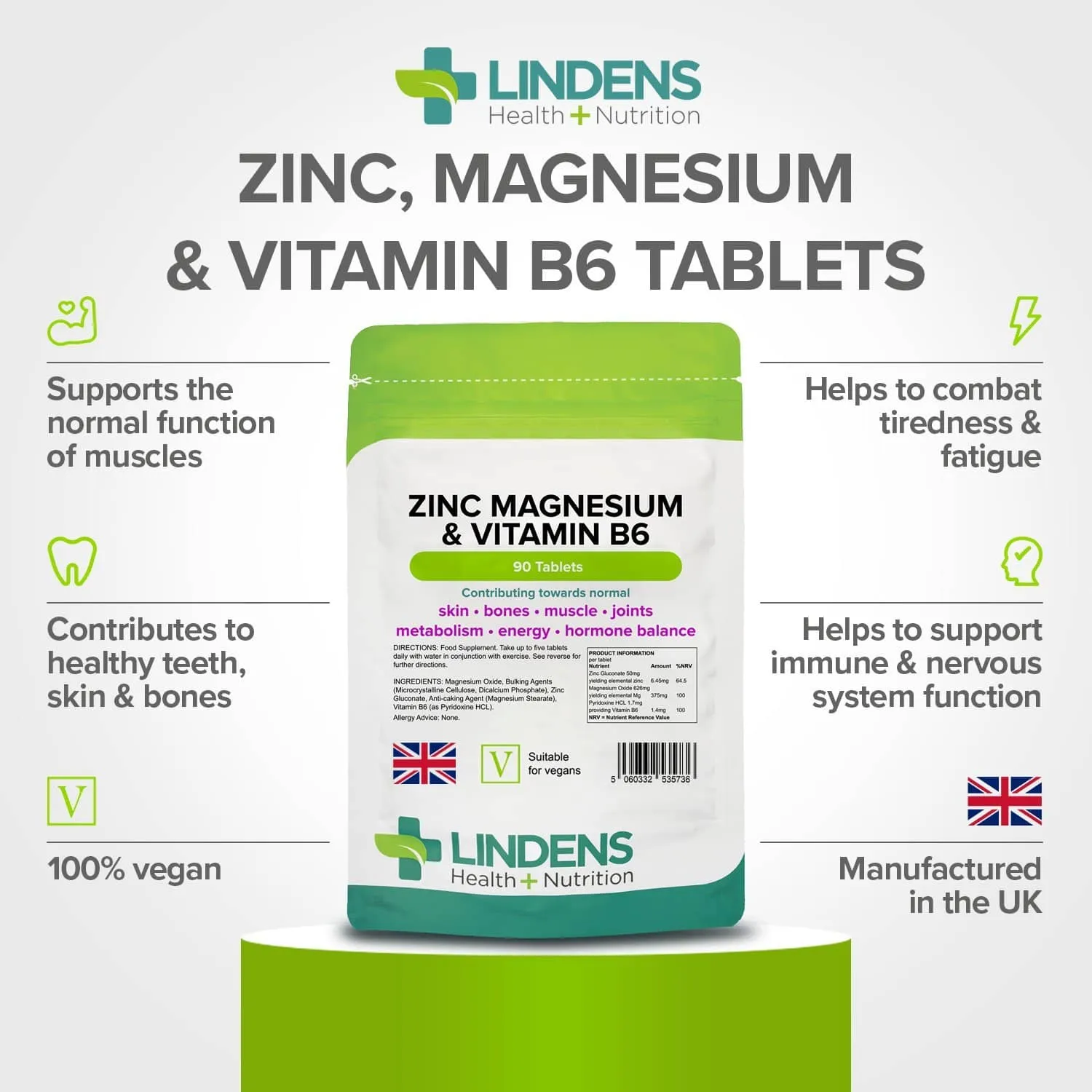 Zinc Magnesium & Vitamin B6 Tablets